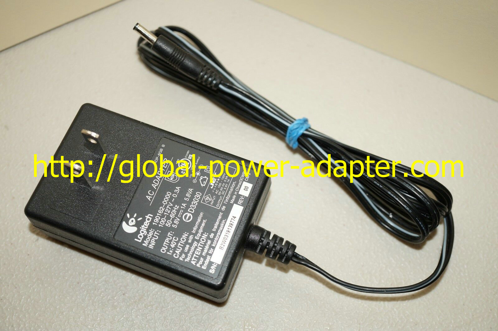 *Brand NEW* Logitech 5.8V 1A AC Adapter 190162-0000 ADP-6GB B AC Adapter Power Supply - Click Image to Close